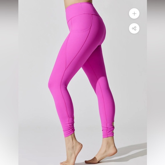 Free People FP Movement Wave Rider Leggings Size Small S Living Magenta Hot PINK - Picture 2 of 8